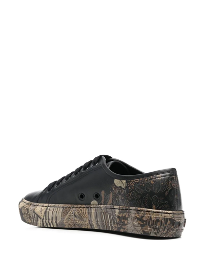 Ferragamo Borg Cubic Lace-up Sneakers In Schwarz