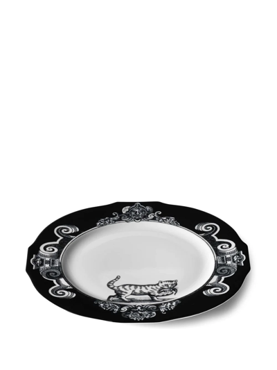 Shop Gucci Cat Charger Plate (set Of 2) In Weiss