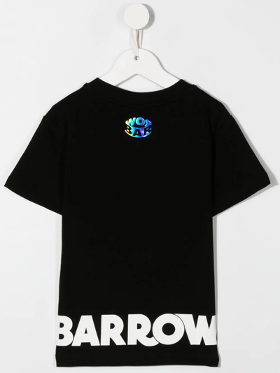 Barrow Teen Logo-print Cotton T-shirt In Schwarz