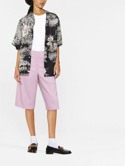 Shop Off-white Tailored Knee-length Shorts In Purple