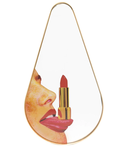 Shop Seletti X Toiletpaper Pear Tongue Mirror In Gold