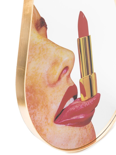Seletti X Toiletpaper Pear Tongue Mirror In Gold