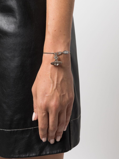 Shop Vivienne Westwood 3d Orb-charm Bracelet In Silber
