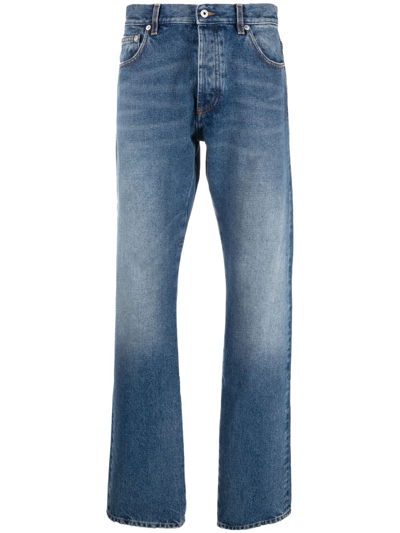 Shop Heron Preston Stonewashed Straight-leg Jeans In Blau