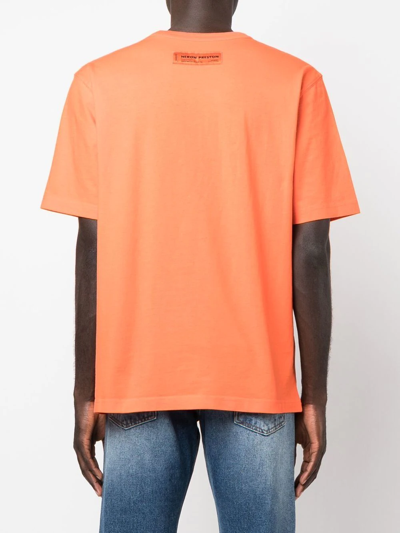 Shop Heron Preston Logo-print Short-sleeved T-shirt In Orange