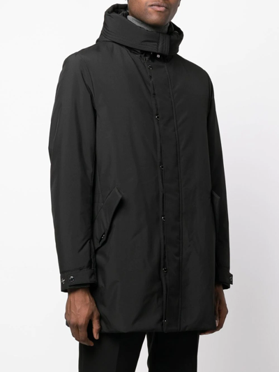 Shop Moorer Hooded Padded Coat In Schwarz
