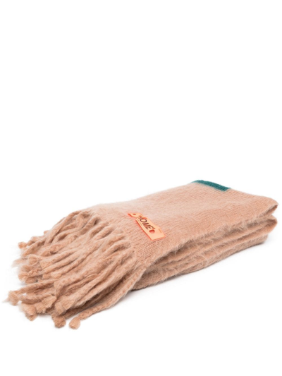 Shop Off-white Arrows-motif Wool Blanket In Nude