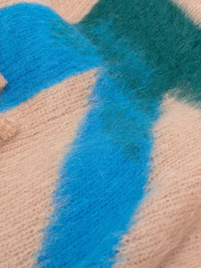 Off-white Arrows-motif Wool Blanket In Nude