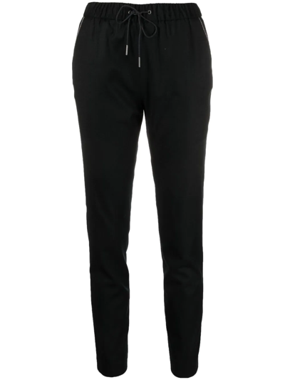 Fabiana Filippi Bead-detail Drawstring Trousers In Schwarz