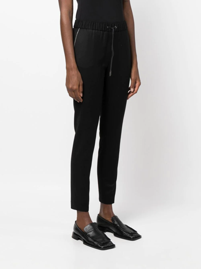 Fabiana Filippi Bead-detail Drawstring Trousers In Schwarz