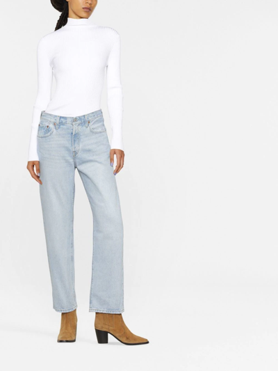 Levi's 501 Crop Jeans In Shout Out In Blau