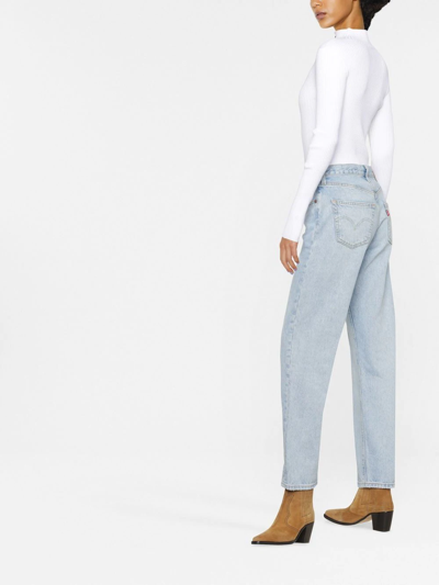 Levi's 501 Crop Jeans In Shout Out In Blau