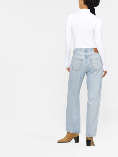 Levi's 501 Crop Jeans In Shout Out In Blau