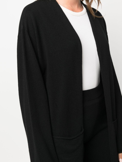 Shop Malo Draped Cashmere Cardigan In Schwarz