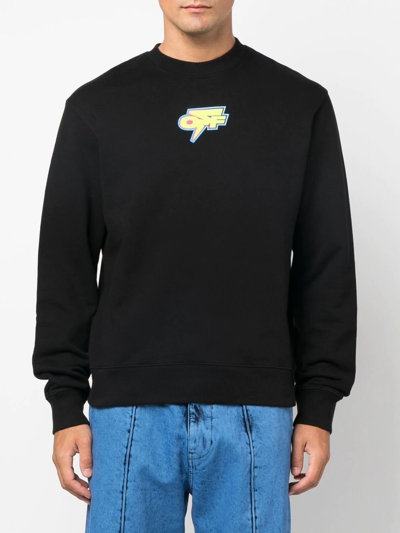 Shop Off-white Arrows-print Cotton Sweatshirt In Schwarz