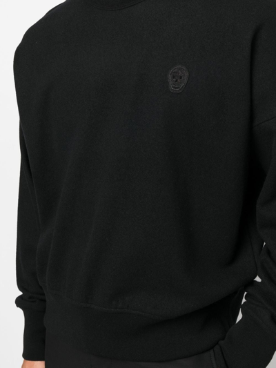 Shop Alexander Mcqueen Logo-patch Wool Sweatshirt In Schwarz