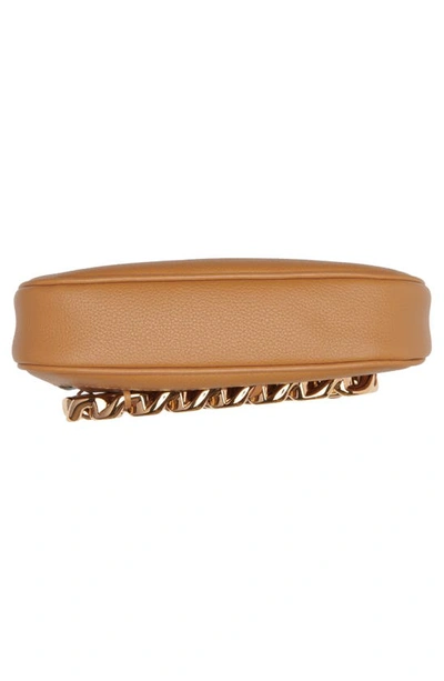 Shop Versace Mini La Medusa Leather Hobo In Tawny Brown- Gold