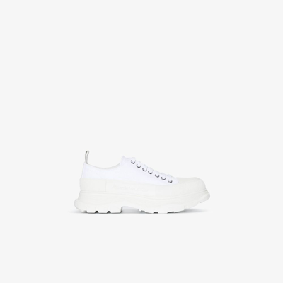 Shop Alexander Mcqueen Tread Slick Boots - Men's - Leather/rubber/fabric In White