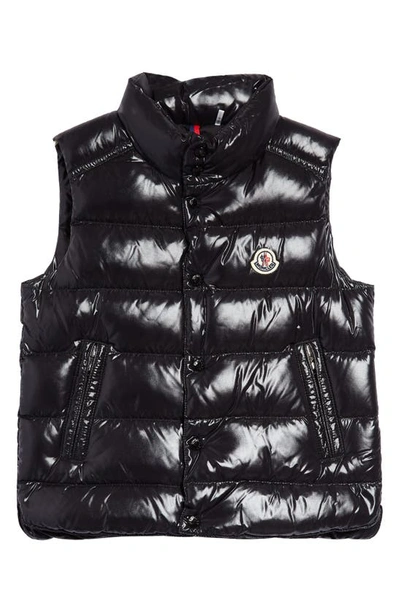 Shop Moncler Kids' Tib Quilted Down Vest In Black