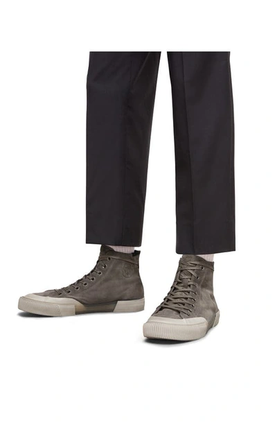 Shop Allsaints Dumont High Top Sneaker In Slate Grey