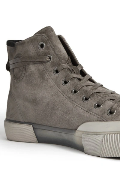 Shop Allsaints Dumont High Top Sneaker In Slate Grey