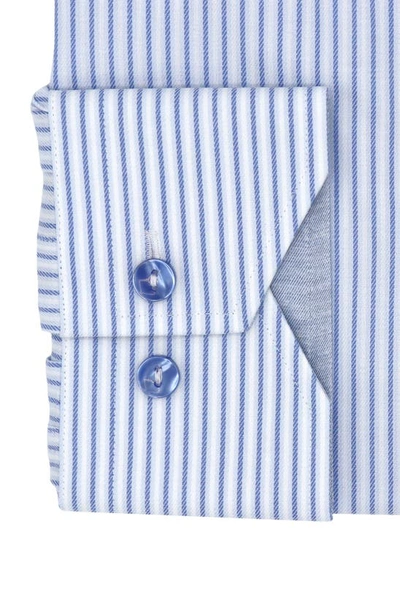 Shop Lorenzo Uomo Trim Fit Textured Stripe Dress Shirt In Light Blue