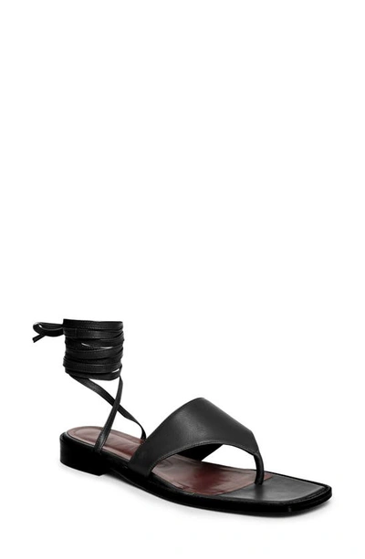 Shop Staud Alexandre Ankle Wrap Sandal In Black