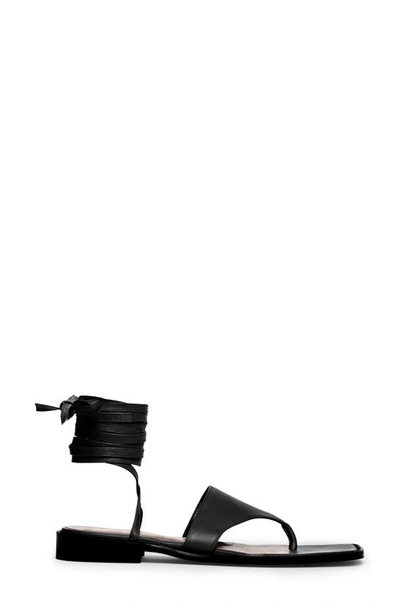 Shop Staud Alexandre Ankle Wrap Sandal In Black