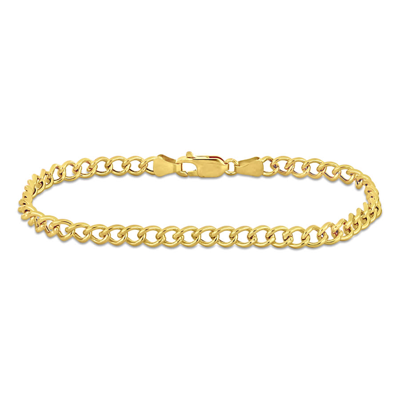 Amour 4.1mm Curb Chain Bracelet In 14k Yellow Gold In Yellow