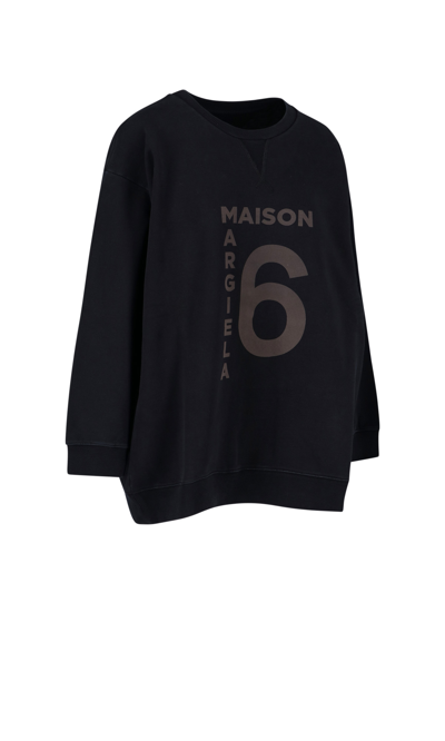 Shop Mm6 Maison Margiela Oversize Crewneck Sweatshirt