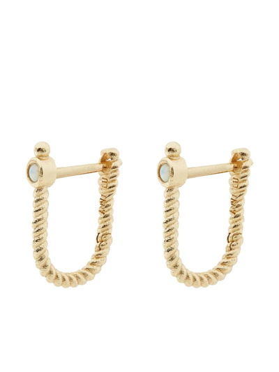 Shop Anni Lu Rope Hoop Earrings In Gold