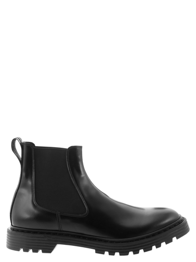 Shop Premiata Real - Leather Chelsea Boots In Black