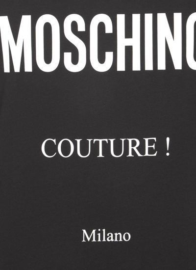 Shop Moschino T-shirt With Logo In Fantasia Nero