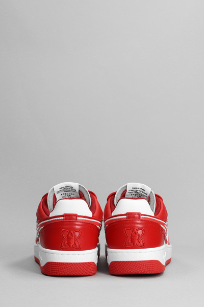 Shop Enterprise Japan Sneakers In Red Leather