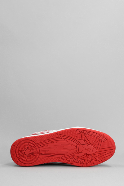 Shop Enterprise Japan Sneakers In Red Leather