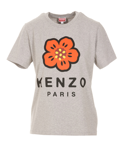 Shop Kenzo Boke Flower Loose T-shirt In Grey