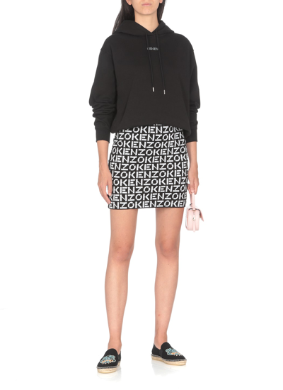 Shop Kenzo Skirt With Logo In Black