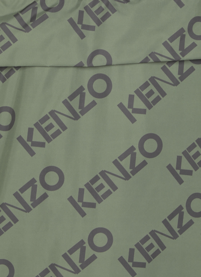 Shop Kenzo Monogram Windbreaker In Dark Khaki