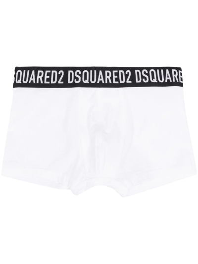 Shop Dsquared2 Two-pack Logo Waistband Boxers In Green