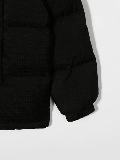 Shop Givenchy 4g Jacquard Padded Jacket In Black