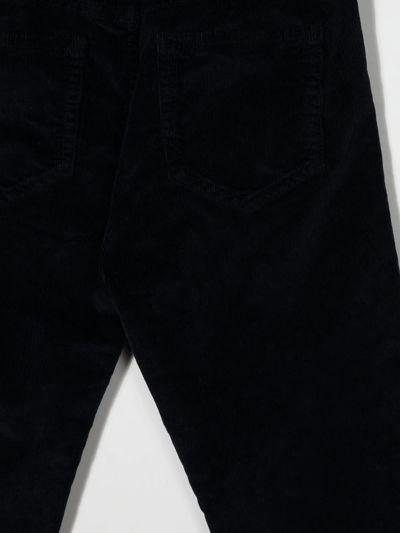Shop Il Gufo Drawstring-waist Cotton Track Pants In Blue