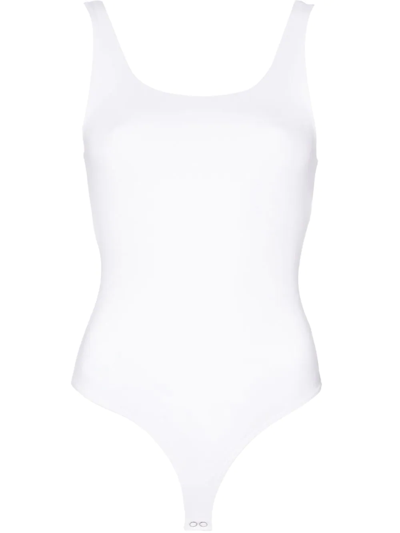 Shop Good American Good Form Sleeveless Bodysuit In White