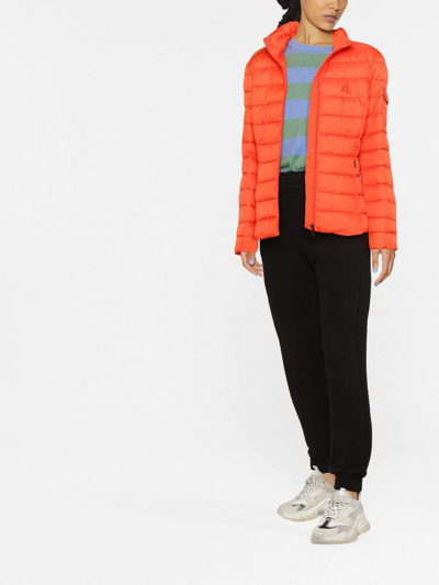 Shop Lauren Ralph Lauren Recycled Polyester Puffer Jacket In Orange