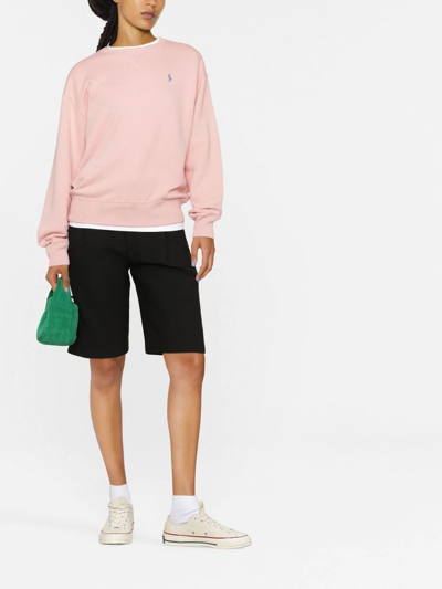 Polo Ralph Lauren Polo Pony-embroidered Sweatshirt In Pink