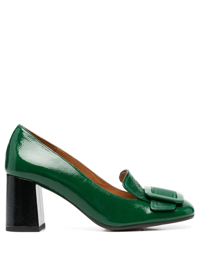 Shop Chie Mihara Buckle-detail 9cm Pumps In Green