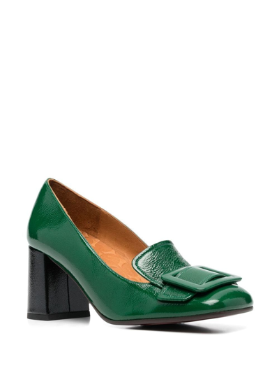 Shop Chie Mihara Buckle-detail 9cm Pumps In Green