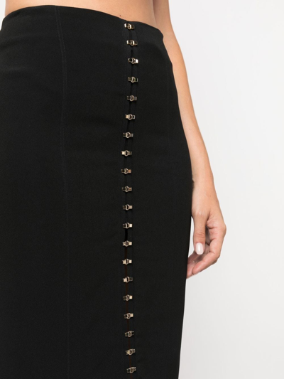 Blumarine Pencil Skirt With Hooks In Black