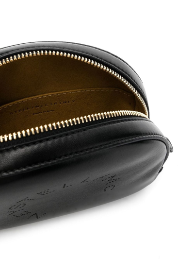Stella Mccartney Perforated Logo-detail Make-up Bag In Black