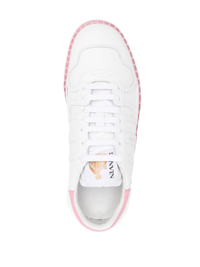 Shop Lanvin Side Logo-print Detail Sneakers In White