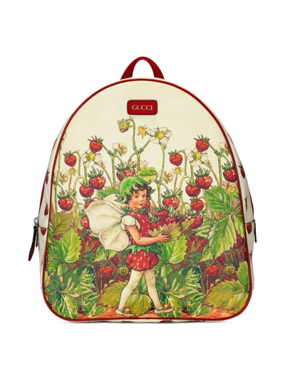 Gucci Kids' Children's Fairy Print Backpack In Offwhite | ModeSens